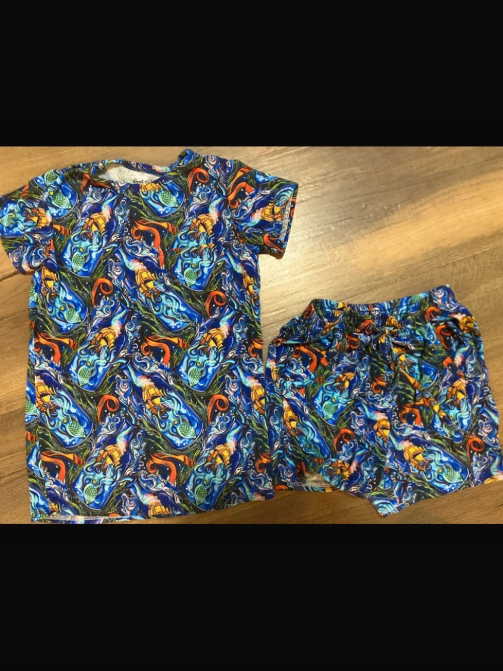 7/8 bamboo short set daywear GUC